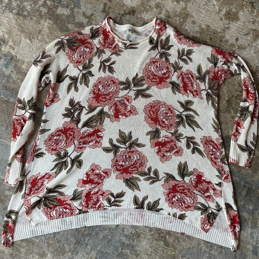 Show Me Your Mumu Oversized Floral Sweater (New without tag)